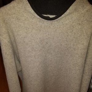 Fleece mock turtleneck sweatshirt